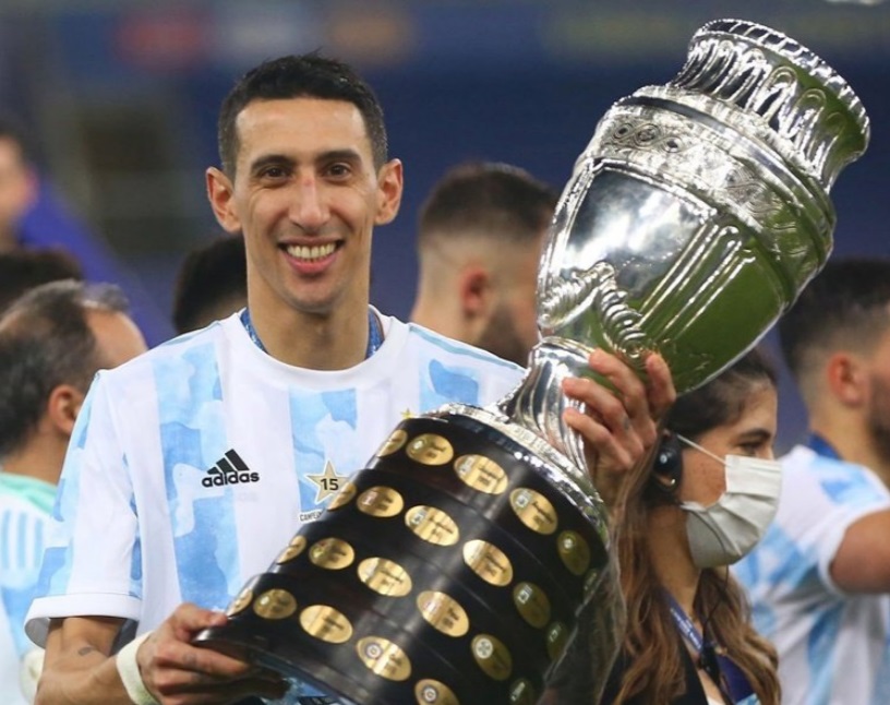 El Fideo Di María se mostró muy conforme con el rendimiento de la selección argentina en los últimos dos partidos de las Eliminatorias Sudamericanas. Gentileza.