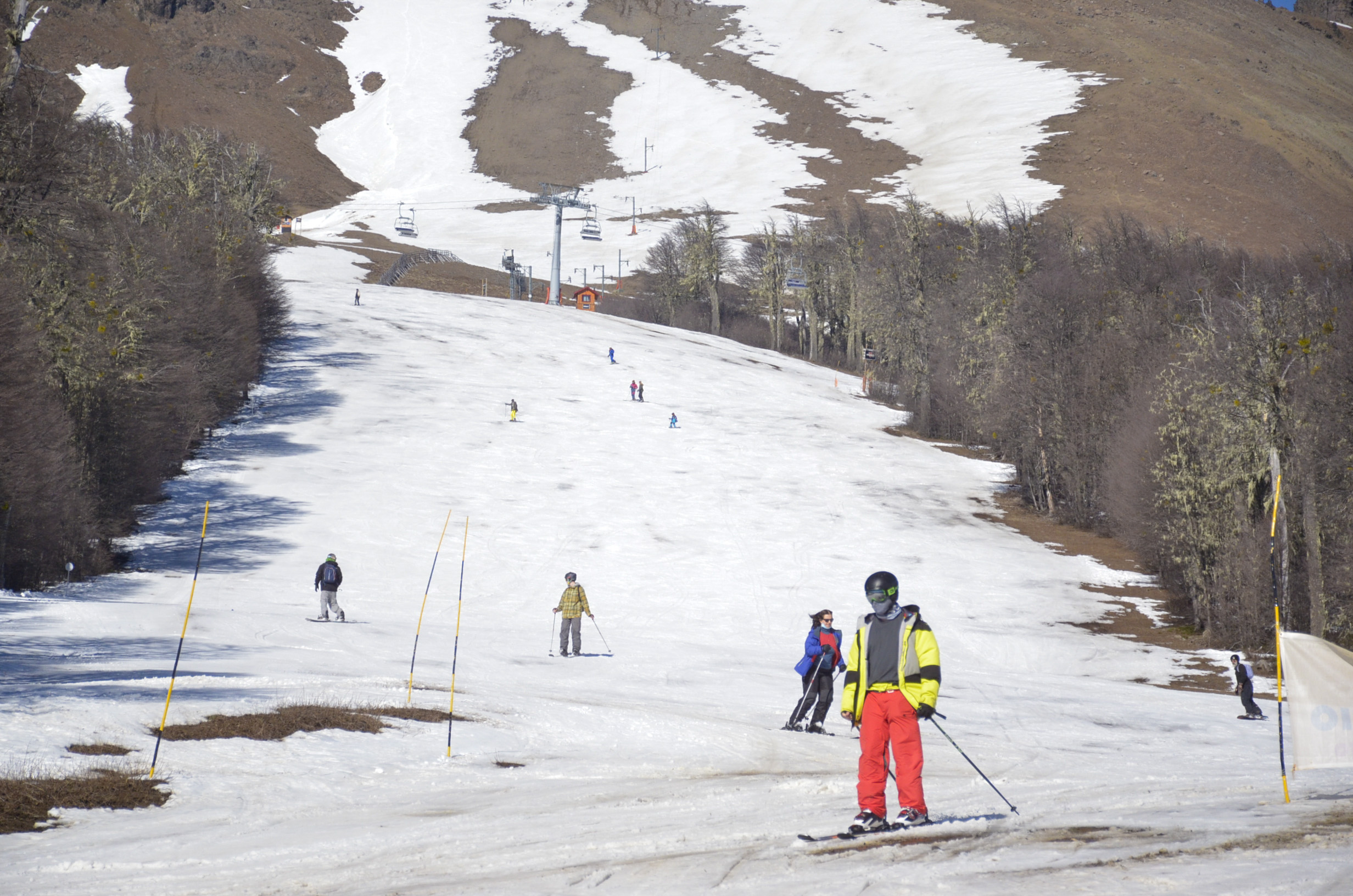 Cerro Chapelco: las zonas de esquí habilitadas ante la crítica situación de nieve