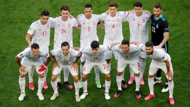 La formación del conjunto español, que llegó a semifinales tras jugar 120 minutos por segunda vez consecutiva. 