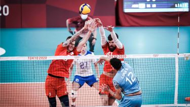 Bruno Lima fue el goleador de la selección argentina de vóley con 18 puntos. 