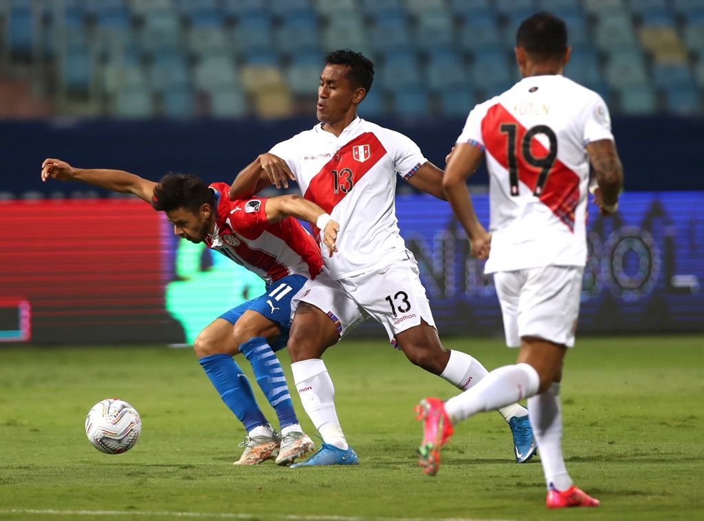 Ángel Romero fue titular en Paraguay, que igualó con Perú 3 a 3 en el comienzo de los cuartos de final de la Copa América. 