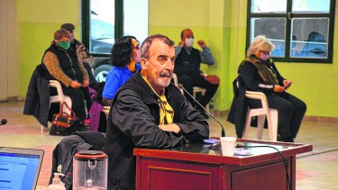 “Vivo mantenido a flote por las compañeras y compañeros que están presentes y por los ausentes y su lucha”  dijo Pedro Maidana quien fue torturado en centros clandestinos de la dictadura (Yamil Regules)