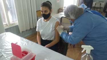 Previo al inicio del curso los aspirantes recibieron la vacuna contra el Covid 19. Foto: gentileza.