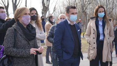 Darío Martínez acompañó a Tanya Bertoldi en su presentación (Gentileza Lorena Barabini)