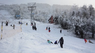 Así estaba la base del cerro Perito Moreno el viernes, día de apertura. Foto: Israel kennedy