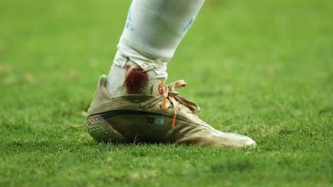 Impactante imagen del '10' de la selección argentina. 