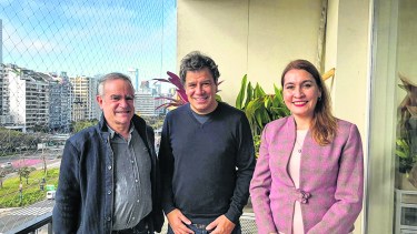 De Rege con Manes y Matzen. Foto: gentileza.