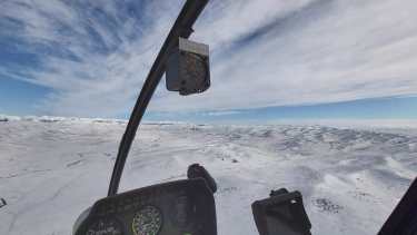 El vuelo en helicóptero no arrojó resultados positivos. Foto: gentileza