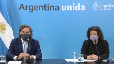 Cafiero y Vizzotti en conferencia de prensa. 
