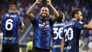 Vidal metió un gol y dio una asistencia en la goleada de Inter.