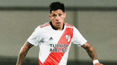 Enzo Pérez, el capitán de River. 