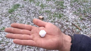 Video | Cayó granizo en el Valle Medio y afectó a productores