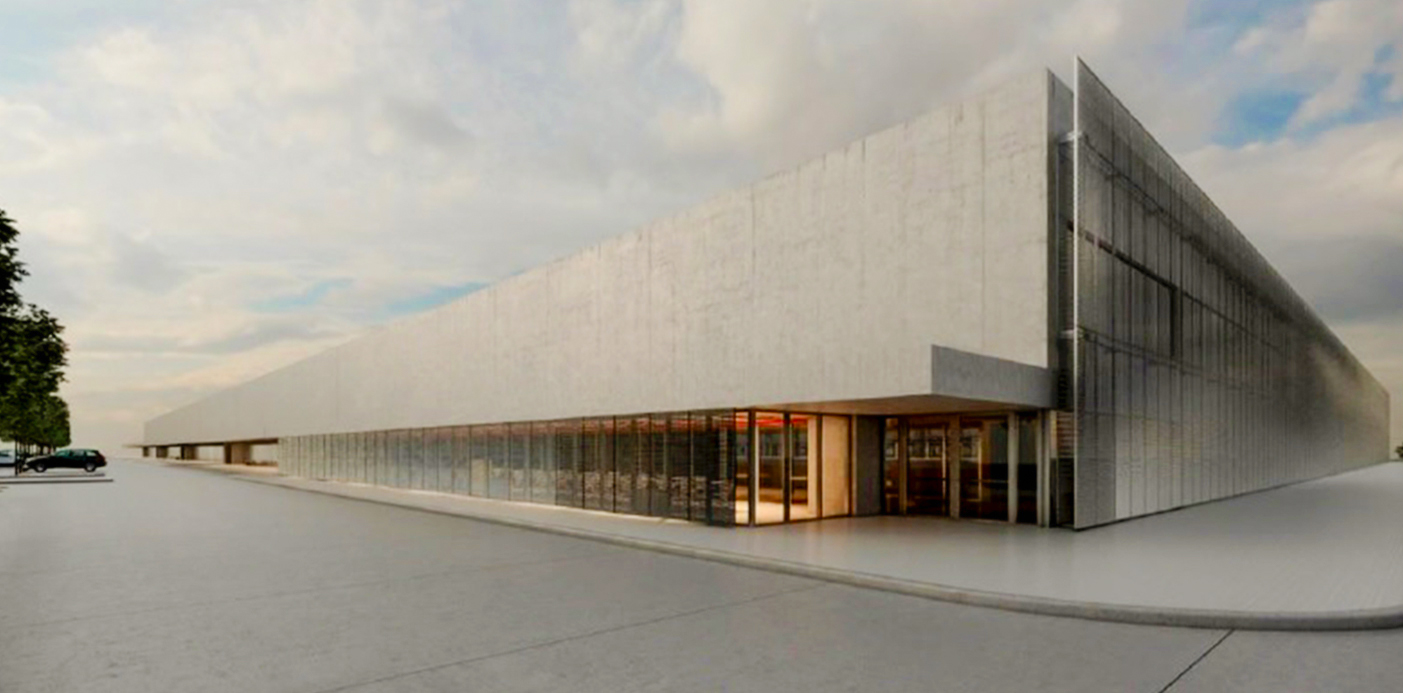 Un render del proyecto arquitectónico muestra cómo quedará la fachada del hospital Norpatagónico de Neuquén. 