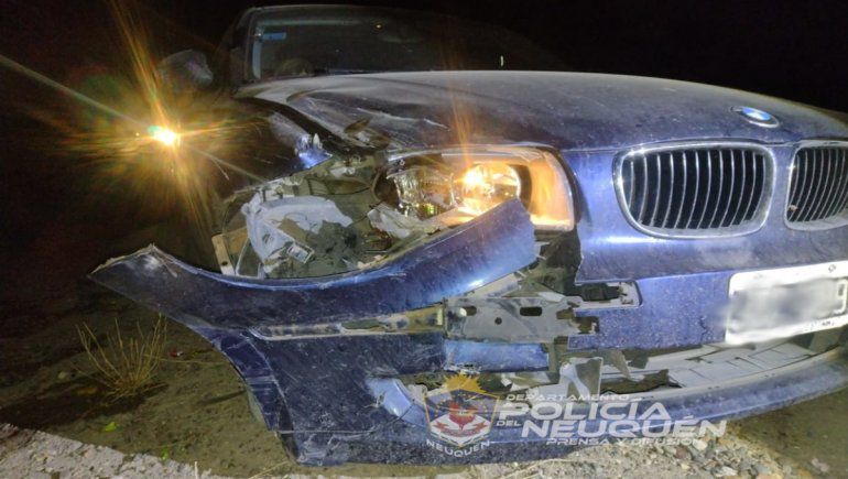 El auto que estuvo involucrado en el choque fatal cerca de Picún Leufú. (Gentileza)