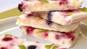 Barritas congeladas a base de yogur riquísimas