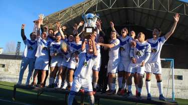 El festejo de los jugadores de Don Bosco tras la consagración. Foto: facebook Don Bosco
