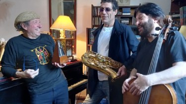 Porcelli junto a Ruben Ferrero y Patricio Villarejo. Foto Gentileza.