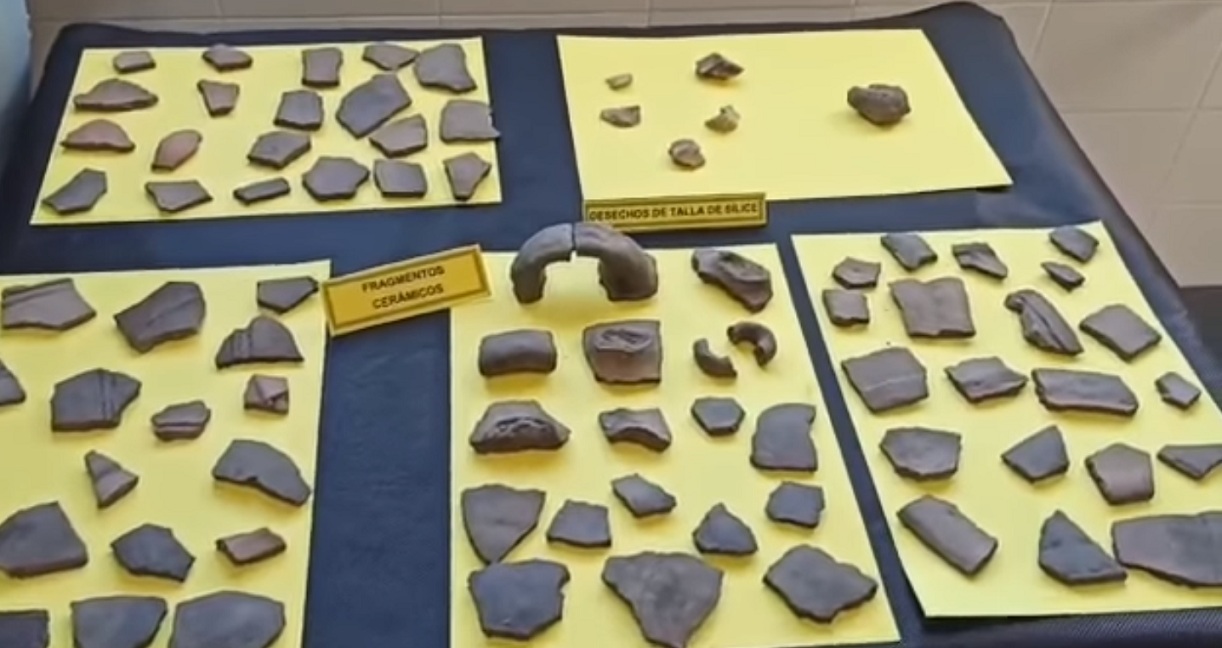 Las 174 piezas que fueron entregadas al museo local.  Foto: Captura de video Municipalidad de Junín 