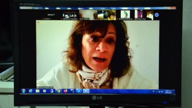 La jueza Laura González presidió la audiencia de hoy por las viviendas de Campo Grande. Foto: Marcelo Ochoa