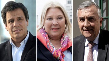 Tres de los protagonistas de los cruces dentro de Juntos por el Cambio: Manes, Carrió y Morales. 