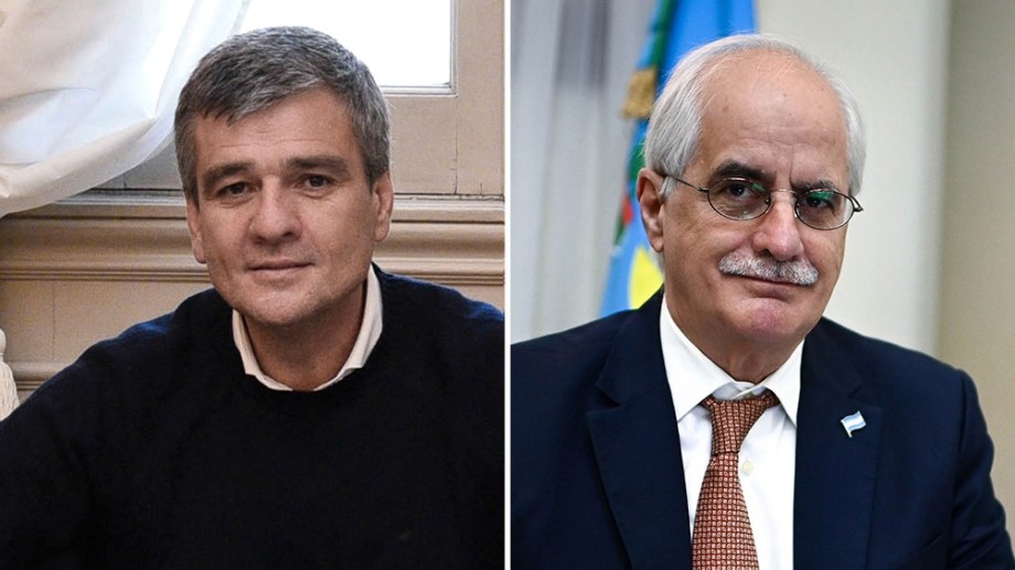 Los nuevos ministros de Desarrollo Social, Juan Horacio Zabaleta, y de Defensa, Jorge Taiana. 