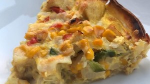 Tarta fuego saludable de choclo y pollo, ¿te la vas a perder?