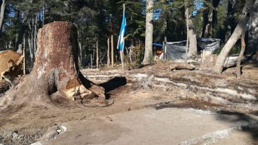 La toma de terrenos del ISSN en Villa La Angostura terminó en agosto. (foto: gentileza Diario Andino)