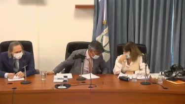 Varessio, Trincheri y Malvido, los jueces y la jueza que integraron el tribunal del juicio. El fallo fue unánime.