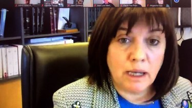 Una de las cuatro audiencias por las recusaciones de los fiscales. Foto captura pantalla