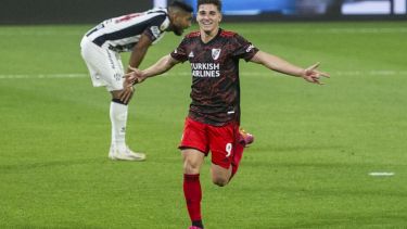 Julián Álvarez fue la figura del partido. (Foto: Telam)