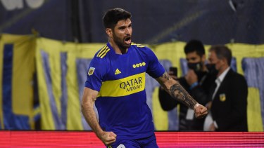Orsini le dio la victoria a Boca ante Colón. Fue el primer gol del delantero con la camiseta xeneize.