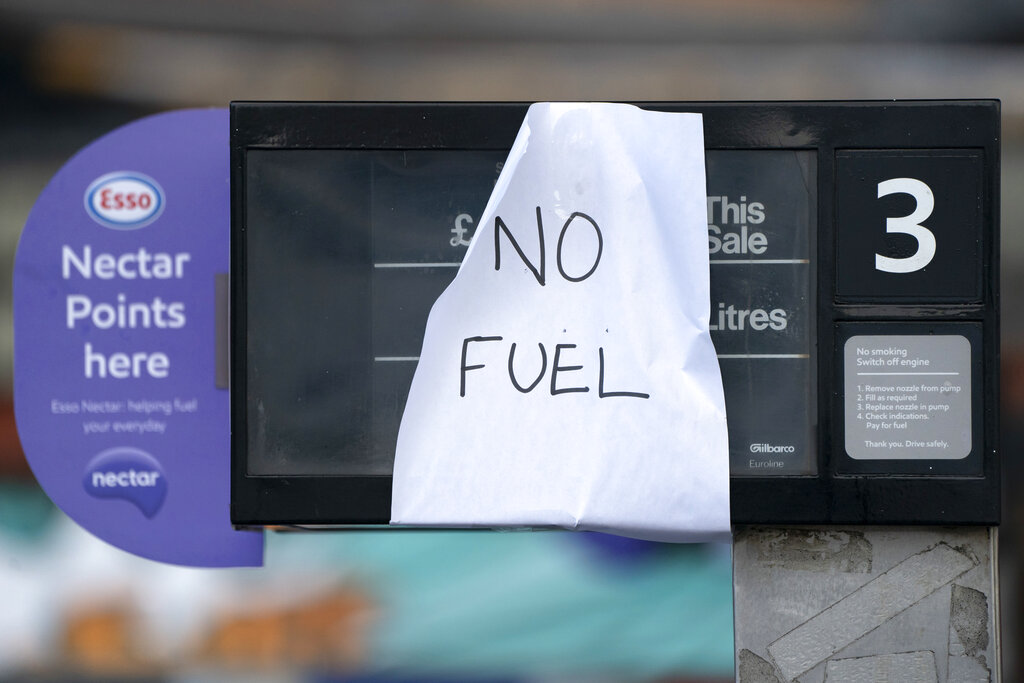 La crisis del combustible aumenta la tensión en el Reino Unido. (Foto: AP)
