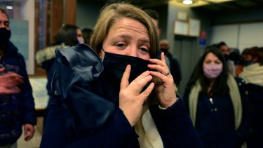 Ana Marks, admitió la derrota del Frente de Todos en Río Negro cerca de las 21:20, en Bariloche. Foto: Chino Leiva