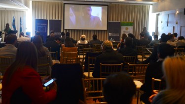 En el salón BEC se realizó el primer evento de reuniones en Bariloche, tras el cierre de 18 meses de esta actividad. Foto: Chino Leiva