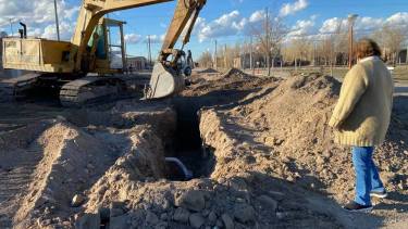 Se ejecuta la 7° etapa de la red de desagües cloacales. Foto: gentileza. 