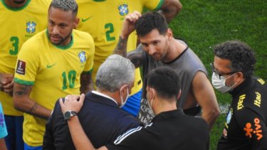 Scaloni y Messi discutieron con las autoridades brasileras.