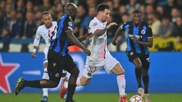 Messi viene de jugar su primer partido completo en el PSG. Fue en el empate 1-1 ante el Brujas, por la Champions.