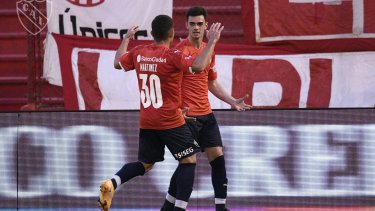 Soñora marcó el único tanto del Rojo ante el Globo.