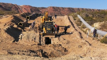 El plazo de la obra es de 180 días, ya se avanzó en un 11%. 