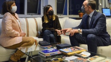 Carreras se reunió con Raverta y Doñate. Foto: gentileza.