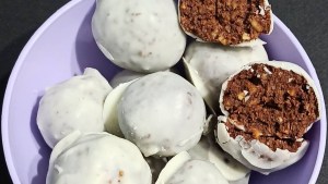 Bombones de almendras y chocolate