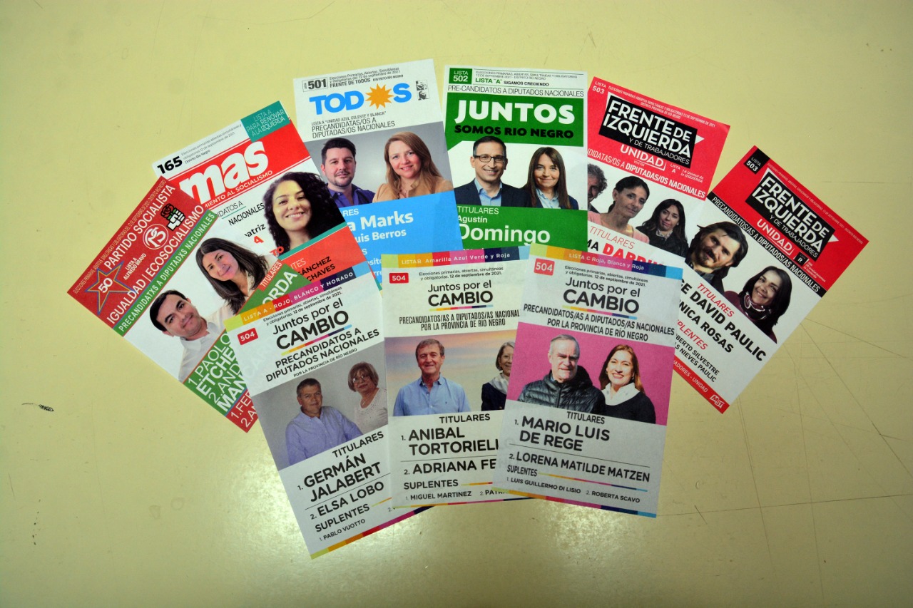 Las nueve boletas electorales protagonistas en la jornada de hoy. Foto; Marcelo Ochoa.
