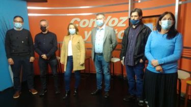 Varios precandidatos participaron la semana pasada de un programa televisivo en Bariloche. Foto: Gentileza Prensa Obrera