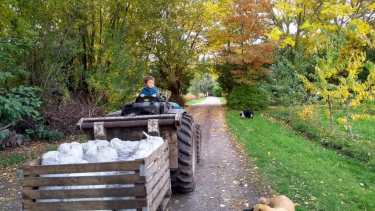 La familia Adrión, pioneros en la producción orgánica. La atmósfera con humedad baja como la patagónica y una calidad de suelo como los de esta franja andina, garantizan la sanidad de los cultivos. Fotos: Humus de la Montaña.