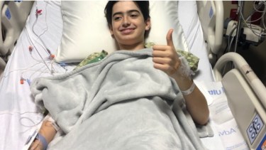 Lucas Cruz, el joven atacado por el tiburón. 