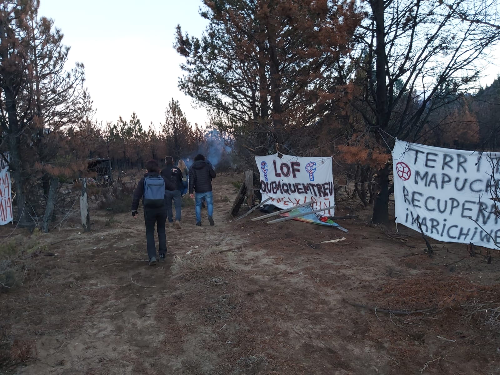 El 18 de septiembre pasado, un grupo de personas que se identificó como membros de la comunidad mapuche Quemquemtreu irrumpió en un campo, ubicado en Cuesta del Ternero, a pocos kilómetros de El Bolsón. (foto de archivo)
