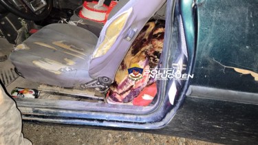 Llevaba 50 kilos de carne y una torta de cumpleaños en la camioneta. (gentileza Policía de Neuquén)