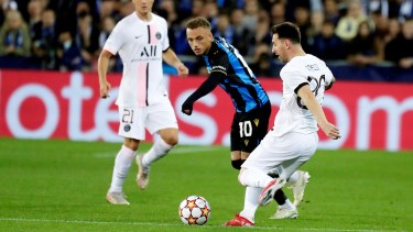 Imagen de Lionel Messi en sus primeros minutos con PSG por Champions. 