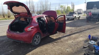 Los hombres fueron detenidos en un control sobre el ingreso a Cervantes. (Foto gentileza)