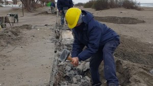 Se puso en marcha la construcción del muro costero en El Cóndor